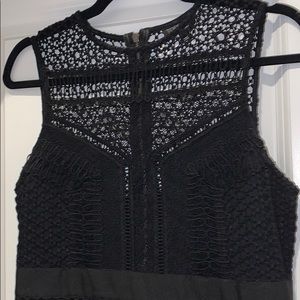 Little black lace fitted dress